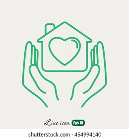 Line icon- charity