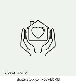 Line icon- charity