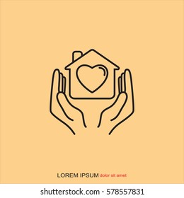 Line icon- charity