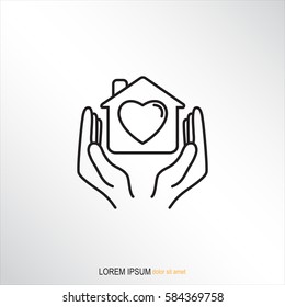 Line icon- charity