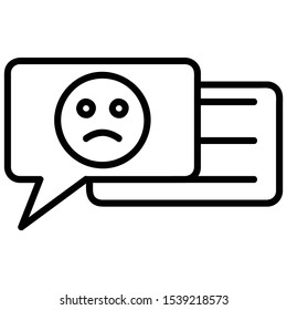 A line icon for chat