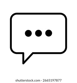 line icon chat bubble outline vector