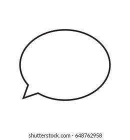 Line icon chat isolated on white background. Vector illustration.