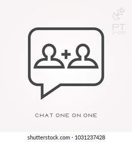 Line icon chat one on one