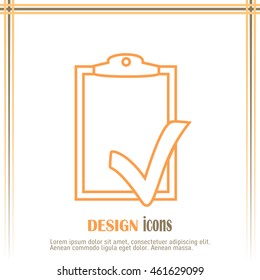 Line icon- check list icon