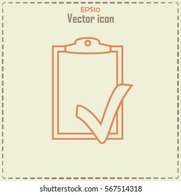 Line icon- check list icon