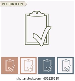 Line icon- check list icon