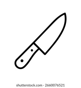 line icon Chef's knife vector on white background
Vector line icon on white background