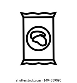 line icon for  chips