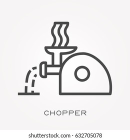 Line icon chopper