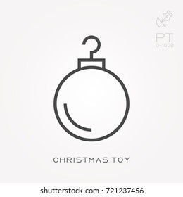 Line icon christmas toy