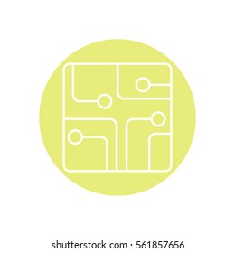 Line icon- Circuit board