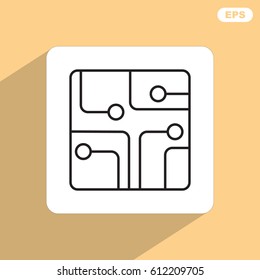 Line icon- Circuit board