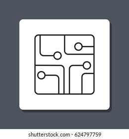 Line icon- Circuit board