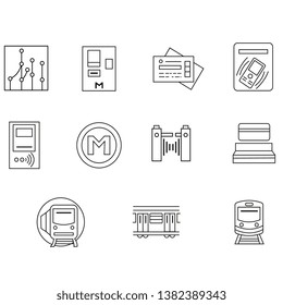 Line icon city subway VECTOR
