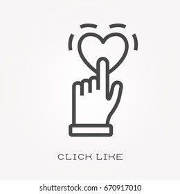 Line icon click like