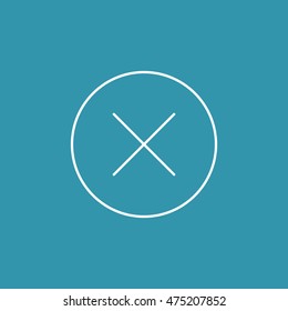Line icon of Close or Cross.