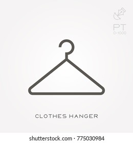 Line icon clothes hanger