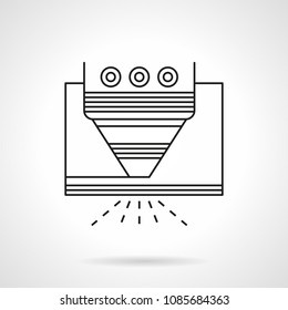 Line icon CNC laser machine