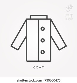 Line icon coat