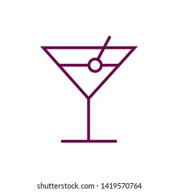 Line icon cocktail vector symbol