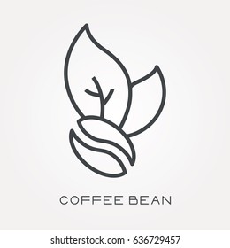 Line icon coffee bean