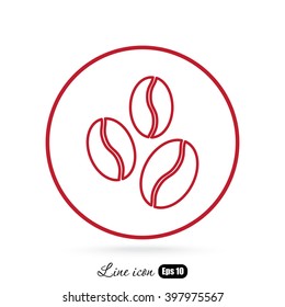Line icon-  coffee beans