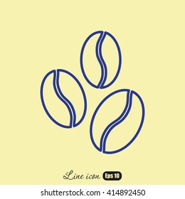 Line icon-  coffee beans