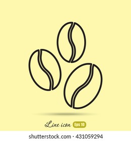 Line icon-  coffee beans