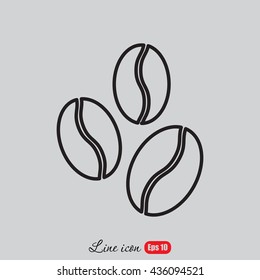 Line icon-  coffee beans