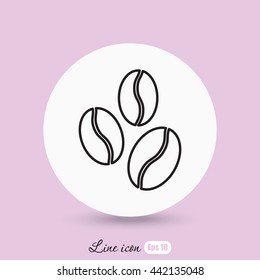 Line icon-  coffee beans