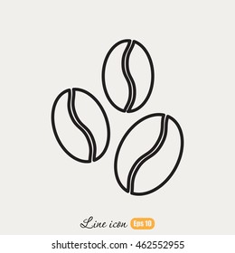 Line icon-  coffee beans