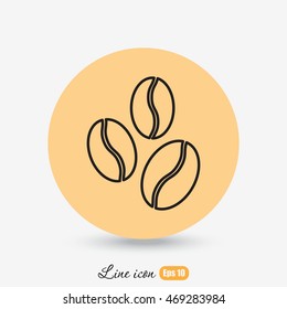 Line icon-  coffee beans