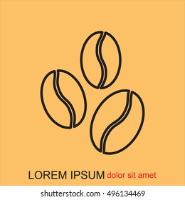Line icon-  coffee beans