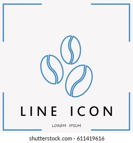 Line icon-  coffee beans