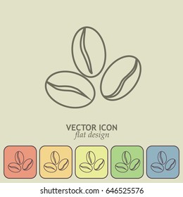 Line icon. Coffee beans icon