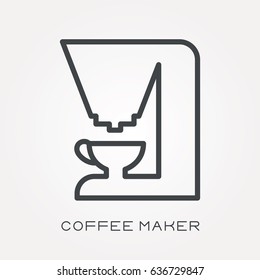 Line icon coffee maker