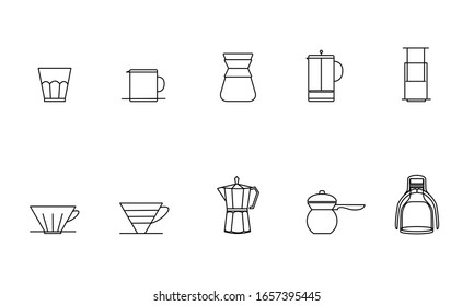 Vektorillustration für die  mit Leitungssymbol für Café-Anwendung