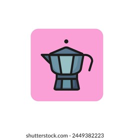 Line icon of coffeepot. Milk jug, breakfast, crockery. Coffee concept. Can be used for topics like drink, kitchen equipment, domestic life