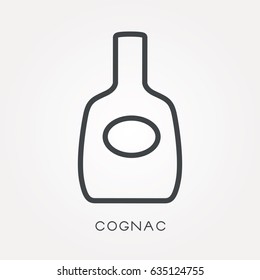 Line icon cognac