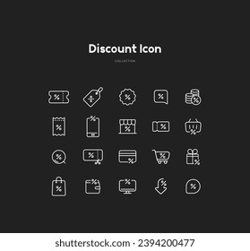 line icon colleciton about discount 