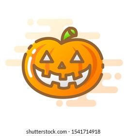 line icon color pumpkin halloween festival decoration