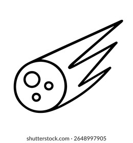 ícone de linha cometa sobre fundo branco vetor
Ícone de vetor no plano de fundo branco