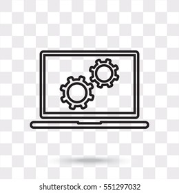 Line icon- computer