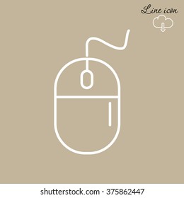 Line icon- computer mouse