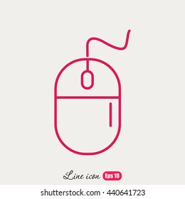 Line icon- computer mouse