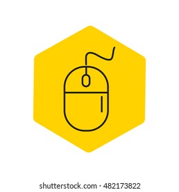 Line icon- computer mouse