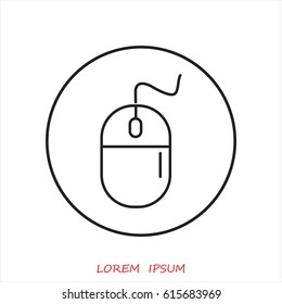 Line icon- computer mouse