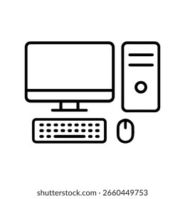 line icon computer vector on white background
Vector line icon on white background