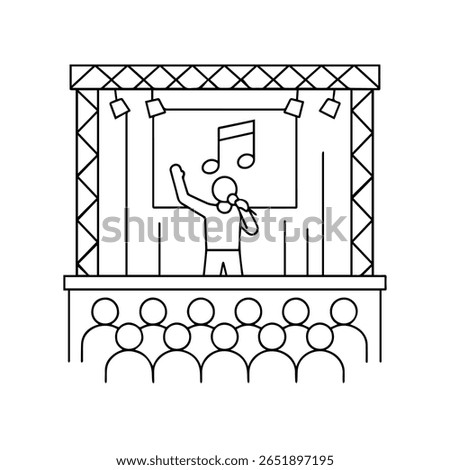 line icon concert vector on white background
Vector icon on white background